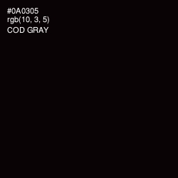 #0A0305 - Cod Gray Color Image